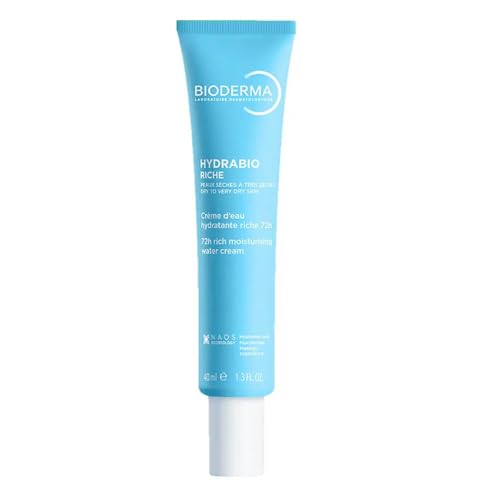 Bioderma Hydrabio Rich Cream - Crema Facial Nutritiva e Hidratante de 72 Horas para Piel Seca a Muy Seca con Ácido Hialurónico, Vitamina E y Niacinamida, 40 ml