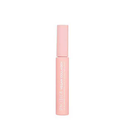 Pacifica Beauty | Vegan Collagen Lip Plumping Gloss | For Full Youthful Plump Lips | Hydrating Vitamin E, Peptides, & Shea Butter | Shimmer + Shine | Doe Tip Applicator | Vegan + Cruelty Free #TOP4