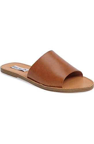 Steve Madden Grace Slide Sandal Cognac Leather 7.5 W