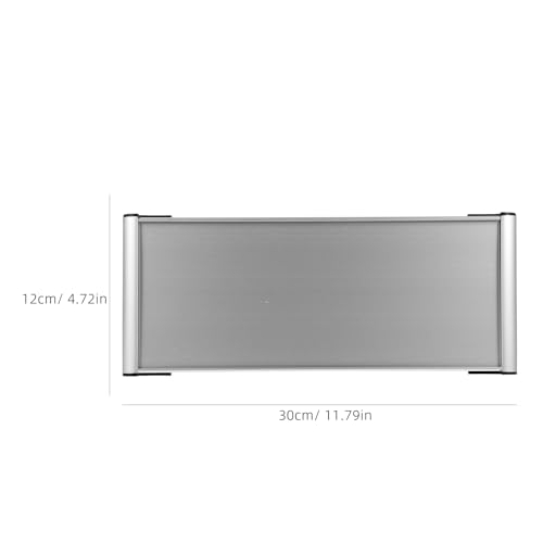 DONFAMDS Placa de Identificación para Puerta de Oficina de Aleación de Aluminio Doble Cara 12X28 CM Letrero para Puerta de Negocio y Señalización de Habitaciones Cartel Personalizable