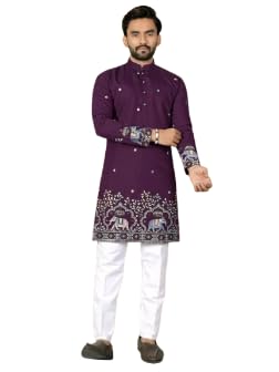 Men’s Heavy Embroidery Multi Thread Work Kurta | Designer Style for Men | Festive (Only Kurta)-picture-35