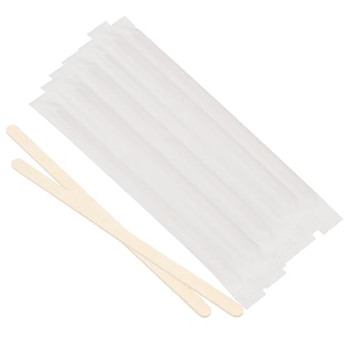 uxcell Wooden Coffee Stir Sticks,100 PCS 5.5 Inch Individually Paper Wrapped Disposable Wooden Stir Sticks for Coffee Bar
