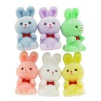 Pastel Miniature Flocked Bunnies with Curled EarsNew by: CC