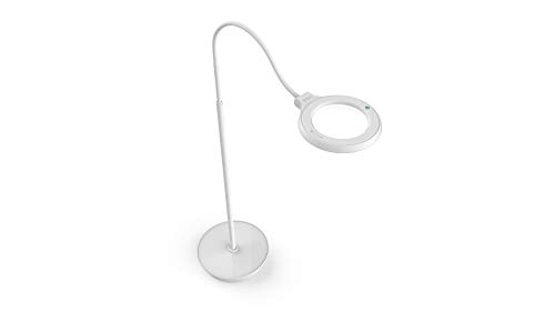 Mighty Bright The Original Rechargeable Led Floor Light And Magnifier Lamp, 59 Color-Adjustable Leds, Warm Eye-Care Light To Bright-White Light, 5” 2X Magnifier, 5X Bifocal, Extra Bright And Dimmable #TOP3