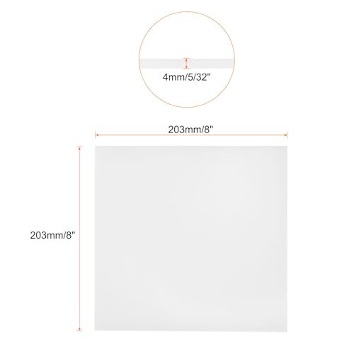 Image of 2pcs 8 x 8 Inch UHMW Polyethylene Sheets, 5 /32 Inch Thick Ultra High Molecular Weight White Plastic Sheet [for Home, Industrial]