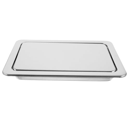 JTWWDM Copertura per Piano di Lavoro Incassata, Coperchio per Bidone della Spazzatura Rettangolare, Copertura per Bidone della Spazzatura da Tavolo Integrata nel Piano di Lavoro,304 Stainless Steel