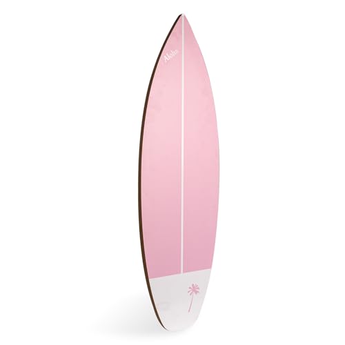 flangairy 39.4" Pink Wooden Surfboard Wall Decor, Large Beach House