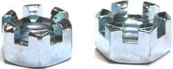 1/4-20 Slotted Hex Nuts/Steel/Zinc / 500 Pc. Carton