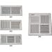 Shoemaker 202V0-10X10 10"x10" 2-Way Ceiling Curved Blade Diffuser - White