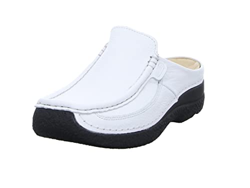 Wolky Comfort Pantoletten Roll Slide - 70100 Weiss gedruckt Leder - 41