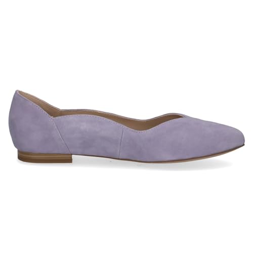 CAPRICE Damen Ballerinas aus Leder Elegant, Lila (Lavender Suede), 37 EU – Ansicht 4