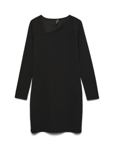 VERO MODA Vmallison LS Short Dress Jrs Ga, Nero, M