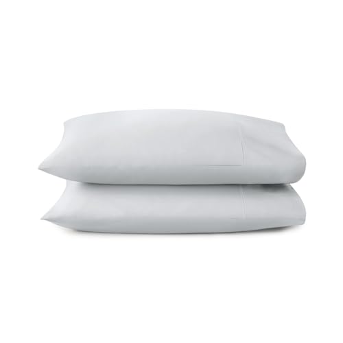Image of 100% Organic Cotton Pillow Cases Standard Size Set of 2-100% Cotton Pillowcases GOTS Certified 300 Thread Count - Naturally Cooling Comfortable Breathable & Soft Pillow Cases (Shore, Standard)