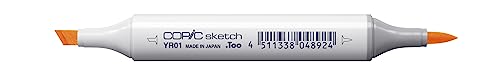 Copic Sketch Coloured Marker Pen, (YR-01) Peach Puff, For Art & Crafts, Colouring, Graphics, Highlighter, Design, Anime - Image 2