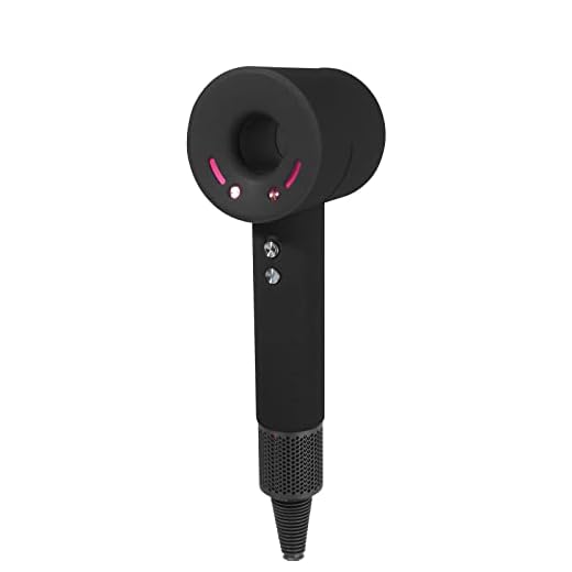Silicone Case for Dyson Hair dryer washable Anti-Scratch Shockproof Dust Proof Travel Protective Case Cover for Dyson Hair Dryer Black pink red purple (Black)