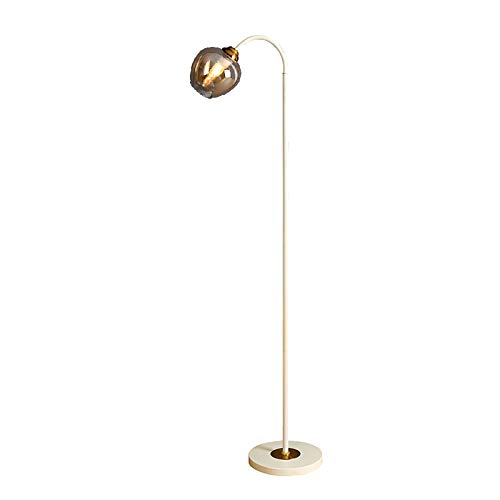 Lámpara de pie industrial con pantalla de vidrio y casquillo E27 para iluminación rústica