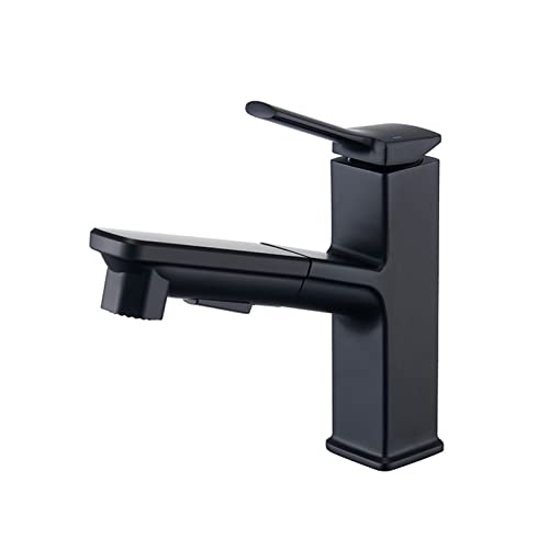Mitigeur de salle de bain extractible double jet chaud et froid en laiton robuste