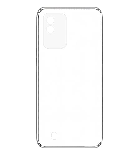 Image of Soft Flexible Silicone Back Cover Compatible with Realme Narzo 50i, Transparent Case + Screen Guard