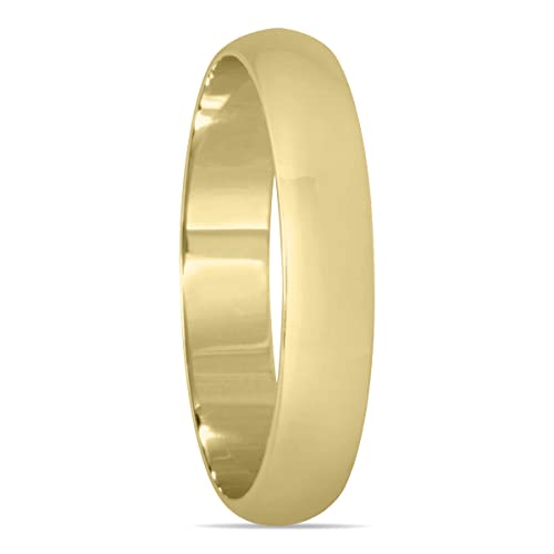 3Mm Domed Wedding Band In 10K Yellow Gold #TOP1