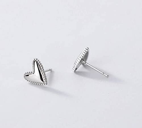Boucles d'oreilles S925 anti-allergie en cœur brillant pour femmes