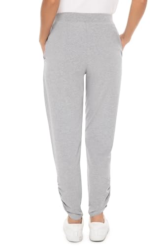 Coolibar UPF 50+ Women's Café Ruche Pants - Sun Protective Grey Heather3