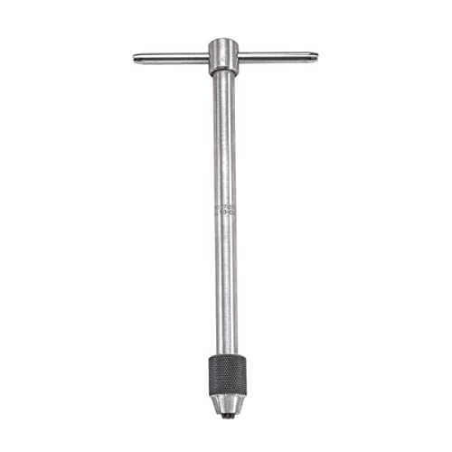 Image of Starrett T-Handle Tap Wrench - Ideal for Holding Taps, Drills, Reamers and Small Tools - 1 /16-3 /16 inch Capacity Tap Size, 6 inch Body Length, 1 /16-5 /32 inch Square Shank - 93D