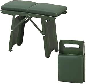 jawsons™ portable folding camping stool with cushion – durable, compact, lightweight, heavy duty travel seat for camping, fishing, hiking, picnic & garden (green,11.4"x4.9"x9.1",1 pcs)