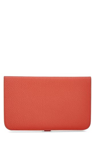 Pre-Loved Red Togo Dogon Wallet GM, Red3