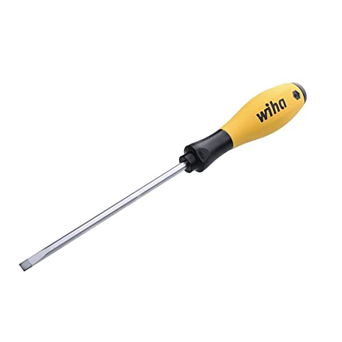 Wiha 30246 Slotted Screwdriver, ESD Safe with SoftFinish Handle, 5.5mm
