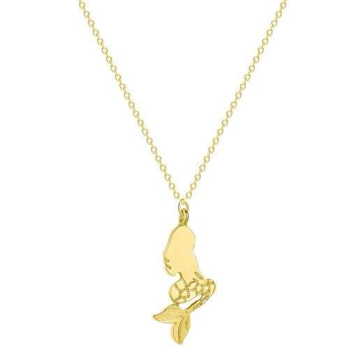 Collier élégant de sirènes doré pour femmes - Bijoux océan