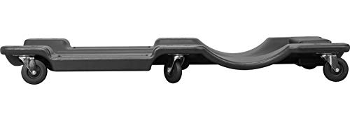 Torin Atrp6240B Blow Molded Plastic Rolling Garage/Shop Creeper: 40" Mechanic Cart With Padded Headrest, Dual Tool Trays And 6 Casters, Black #TOP7