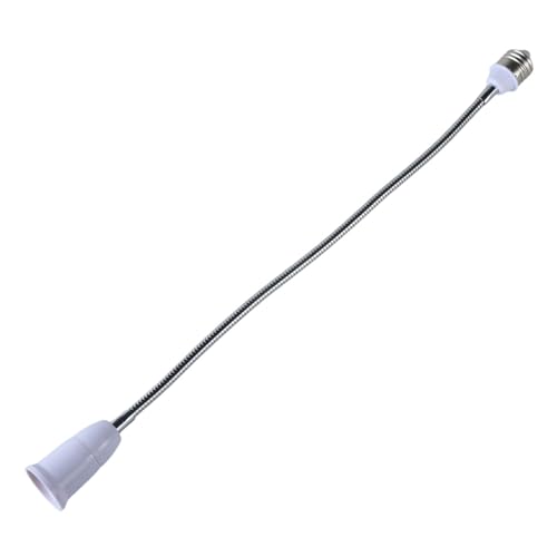 Hattba Extensión de enchufe de bombilla ajustable E27 a E27, cuello de cisne flexible, adaptador de lámpara para iluminación del hogar