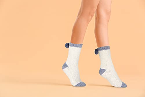 Image of Benefeet Sox Womens Fuzzy Socks Girls Cute Slipper Sock Funny Fluffy Winter Warm Soft Cozy Plush Indoor Sleep Sock