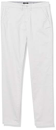 Jones New York Women's Misses Classic Cropped Chino Pant, Silver Grey, 10