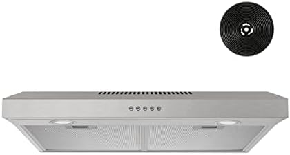 FIREGAS 30 Inch Under Cabinet Range Hood, 300CFM Brushless Motor Range Hood