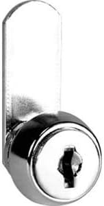 C8051-14A-KA Cam Lock, 7/16 Cylinder Length, Bright Nickel Finish - Keyed Alike