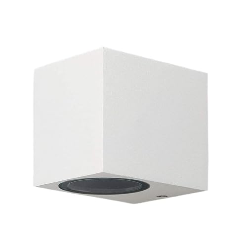 Applique lampada cubo da parete a muro gu10 max 10w led per interno esterno moderno faretto monoemissione grado protezione IP54 (Cubo Quadrato)
