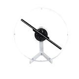 Ventilatore 3D ologramma con copertura, proiettore ologramma 3D HD LED display pubblicitario con telecomando, Bluetooth e WiFi, oltre 1500 video libreria e per affari, bar, Halloween (ventilatore