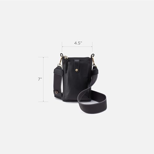 Image of HOBO Cass Leather Phone Crossbody Bag with Adjustable Strap - Casual Design, Lightweight Travel & Everyday Purse