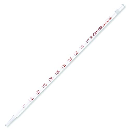 Corning Pyrex® #7065-1, 1mL Reusable Measuring Pipets, 0.1mL Graduation Interval, TD, Color-Coded, Colored Markings (Single)