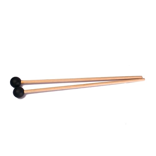 Baquetas pequeñas de madera con cabeza de caucho miniatura 5