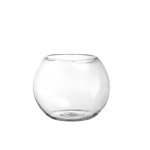 丸型ガラス水槽水耕栽培花瓶多肉植物花瓶マイクロ風景苔ガラス花瓶装飾品室内装飾容器テーブル水槽大容量透明 (直径20CM)