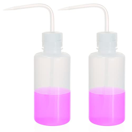 Labvida New Released Thick Wall 500ml/17OZ Squeeze Bottle Set 2pcs - Versatile Durable Plastic Wash Bottles for Lab Use and Plant Watering