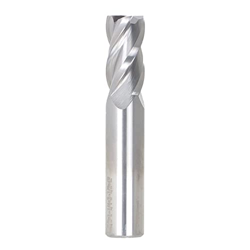 Image of kimllier 5 /8 Inch 4 Flute Helix Carbide Square End Mill 30 Degree Helix Angle Fit for Aluminum Cut Non-Ferrous Metal Upcut CNC Spiral Router Bit