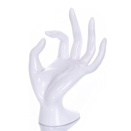 Image of Maxsirui Hand Form Ring Holder Jewelry Display Organization Rack Bracelet Ring Watch Stand Support Aesthetic Y2k Room Decor (White)