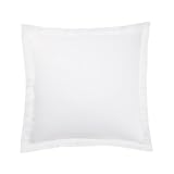 Tissu Satin Jacquard Anne de Solène  TAIE d\'oreiller Bord De Mer Blanc/Blanc  65/65