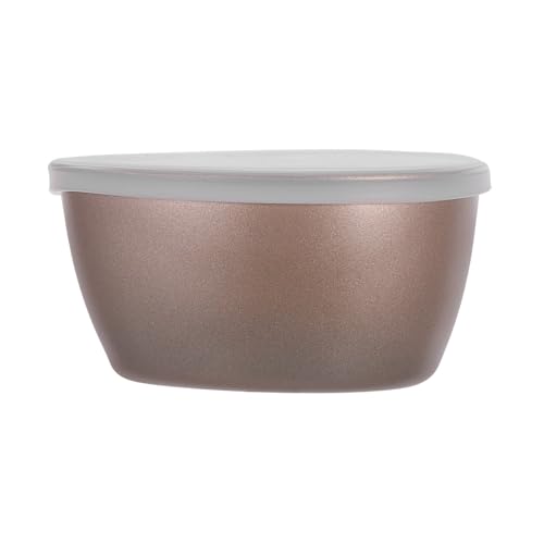 OUNONA Molde para Muffins en Acero al Carbono y Silicona Diseño Multifuncional y Sartén de de 320 Ml con Tapa Adecuado para Cocinar Huevos al Vapor Apto para Horno y Microondas