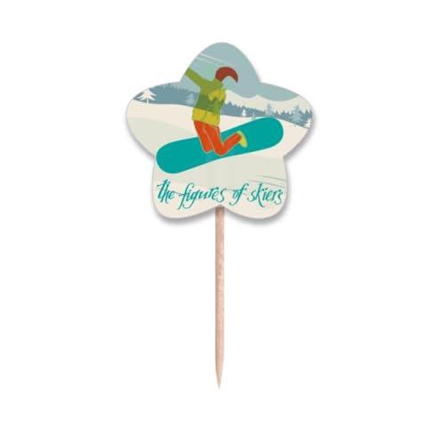 Piques à cupcakes sports d'hiver : sublimez vos buffets de ski