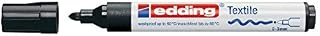 Edding e-370 Rotulador Permanente con Bala Punta 1MM - Negro, 1