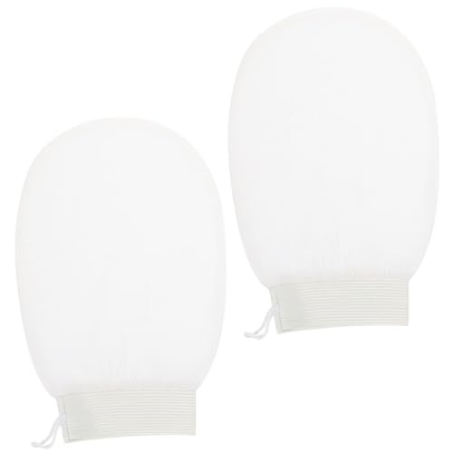 VALICLUD 2Pcs Exfoliating Bath Gloves for Skin Cleaning Dead Skin Scrubbing Mitts Lightweight and Safe Material for Home and Spa Use